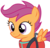 Size: 3097x2991 | Tagged: safe, artist:sketchmcreations, scootaloo, g4, on your marks, clothes, cute, cutealoo, female, harness, high res, inkscape, simple background, smiling, solo, transparent background, vector, vest