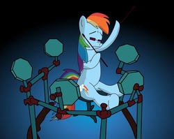 Size: 1001x798 | Tagged: safe, artist:golliattaillog, rainbow dash, g4, drums, female, musical instrument, solo, sunglasses