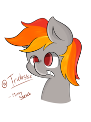 Size: 3010x4037 | Tagged: safe, artist:mintysketch, oc, oc only, oc:tridashie, bust, simple background, solo, transparent background