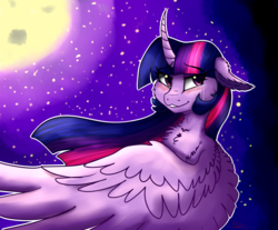 Size: 2649x2198 | Tagged: safe, artist:saphi-boo, twilight sparkle, alicorn, pony, g4, chest fluff, crying, curved horn, ear fluff, female, high res, horn, mare, solo, twilight sparkle (alicorn)
