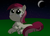 Size: 3510x2550 | Tagged: safe, artist:sweetbrew, roseluck, earth pony, pony, g4, crescent moon, female, high res, looking away, looking up, mare, moon, night, outdoors, prone, solo, stars