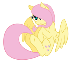 Size: 1024x866 | Tagged: safe, artist:catlover1672, fluttershy, g4, alternate hairstyle, cute, female, hair over one eye, shyabetes, solo