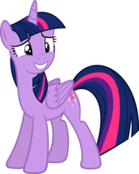 Size: 4794x6000 | Tagged: safe, artist:slb94, twilight sparkle, alicorn, pony, g4, absurd resolution, cute, female, grin, mare, nervous, simple background, solo, squee, transparent background, twilight sparkle (alicorn), vector
