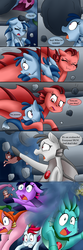 Size: 1000x3000 | Tagged: safe, artist:queentigrel, sonata dusk, oc, siren, g4, a dazzling winter, avalanche, comic, flashback