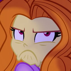 Size: 500x500 | Tagged: dead source, safe, artist:wubcakeva, adagio dazzle, equestria girls, g4, female, grumpy, solo