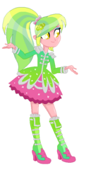 Size: 383x691 | Tagged: safe, artist:elita-loonka, lemon zest, equestria girls, g4, my little pony equestria girls: friendship games, my little pony equestria girls: rainbow rocks, alternate universe, female, green, solo