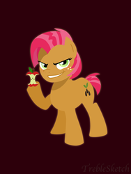 Size: 4000x5333 | Tagged: safe, artist:treblesketchofficial, babs seed, pony, g4, apple core, female, solo