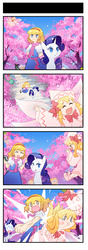 Size: 660x1867 | Tagged: safe, artist:sweetsound, rarity, g4, alice margatroid, comic, crossover, lily white, odin sphere, the legend of zelda, touhou