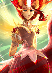 Size: 500x700 | Tagged: safe, artist:edline02, sunset shimmer, equestria girls, g4, my little pony equestria girls: friendship games, daydream shimmer, female, looking at you, smiling, solo, take my hand