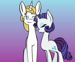 Size: 937x779 | Tagged: safe, artist:00happyhooves00, prince blueblood, rarity, g4, female, male, ship:rariblood, shipping, straight