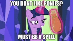 Size: 888x499 | Tagged: safe, twilight sparkle, alicorn, pony, g4, exploitable meme, female, image macro, mare, meme, must be a spell, twilight sparkle (alicorn)