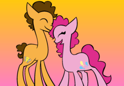 Size: 1024x711 | Tagged: safe, artist:00happyhooves00, cheese sandwich, pinkie pie, g4, female, male, ship:cheesepie, shipping, straight