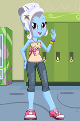 Size: 391x593 | Tagged: safe, artist:selenaparthenopaeus, trixie, equestria girls, g4, alternate hairstyle