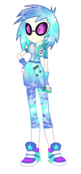 Size: 4433x9533 | Tagged: safe, artist:digiradiance, artist:mohawgo, edit, dj pon-3, vinyl scratch, equestria girls, g4, absurd resolution, clothes, female, fingerless gloves, flash puppet, gloves, hand on hip, headphones, ipod, shoes, simple background, sneakers, solo, sunglasses, transparent background
