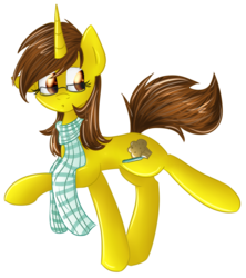 Size: 1024x1152 | Tagged: safe, artist:mufflinka, oc, oc only, pony, unicorn, clothes, scarf, solo