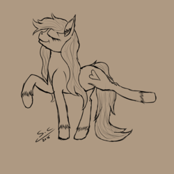 Size: 3000x3000 | Tagged: safe, artist:speed-chaser, oc, oc only, oc:alcery, earth pony, pony, high res, sketch, solo