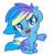 Size: 3420x3475 | Tagged: safe, artist:xsidera, oc, oc only, oc:evening breeze, bat pony, pony, chibi, high res, solo