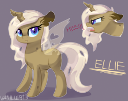 Size: 1280x1011 | Tagged: safe, artist:spookyle, oc, oc only, oc:ellie, changeling, brown changeling, solo