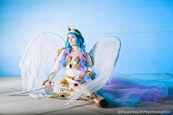 Size: 5760x3840 | Tagged: safe, artist:annalynncosplay, princess celestia, human, g4, absurd resolution, cleavage, clothes, cosplay, costume, female, irl, irl human, photo, solo