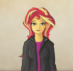 Size: 674x653 | Tagged: safe, artist:tjpones, sunset shimmer, equestria girls, g4, female, solo