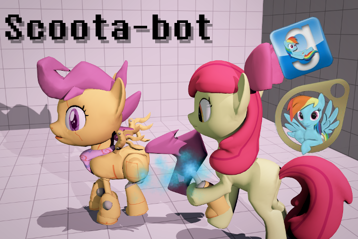 Bloom bot. Скуталу роботы. Скуталу SFM. Scootaloo bot. Блум бот.