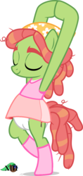 Size: 563x1194 | Tagged: safe, artist:mlpcutepic, edit, tree hugger, g4, on your marks, diaper, diaper edit, female, non-baby in diaper, solo