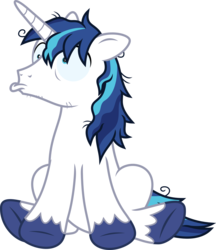 Size: 2594x3000 | Tagged: safe, artist:chainchomp2, shining armor, pony, unicorn, g4, the crystalling, cracked armor, high res, male, scared, simple background, sitting, solo, stallion, transparent background, vector, woobie