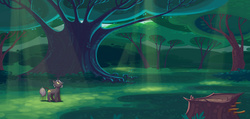 Size: 1280x611 | Tagged: safe, artist:extract-of, pony, unicorn, legends of equestria, concept art, forest, scenery