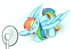 Size: 1024x705 | Tagged: safe, artist:dusthiel, rainbow dash, g4, fan, female, solo