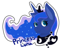 Size: 5507x4414 | Tagged: safe, artist:latsoarting, princess luna, g4, absurd resolution, bust, female, simple background, smiling, solo, transparent background