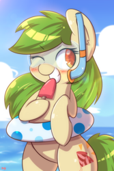 Size: 2000x3000 | Tagged: safe, artist:tikrs007, oc, oc only, oc:green cracker, pony, bipedal, cute, high res, solo
