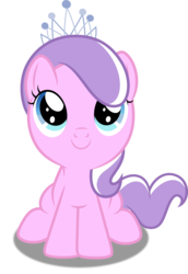 Size: 3439x5000 | Tagged: safe, artist:dashiesparkle, diamond tiara, earth pony, pony, g4, .svg available, absurd resolution, cute, diamondbetes, female, ponyscape, simple background, sitting, smiling, solo, transparent background, vector
