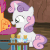 Size: 421x421 | Tagged: safe, screencap, scootaloo, sweetie belle, pony, g4, on your marks, animated, cute, cutie mark, diasweetes, female, reversed, solo focus, the cmc's cutie marks