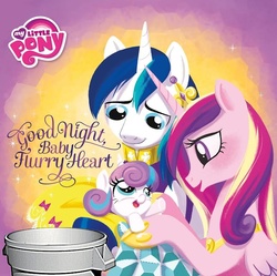 Size: 772x770 | Tagged: safe, edit, princess cadance, princess flurry heart, shining armor, g4, my little pony: good night baby flurry heart, downvote bait, drama, flurry heart drama, meme, op is a duck, op is trying to start shit, trash, trash can