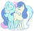 Size: 550x493 | Tagged: safe, artist:egophiliac, bon bon, lyra heartstrings, sweetie drops, earth pony, pony, unicorn, g4, adorabon, cute, eyes closed, female, heart, lesbian, lyrabetes, mare, nuzzling, ship:lyrabon, shipping, smiling