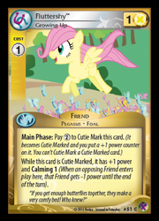 Size: 359x500 | Tagged: safe, enterplay, fluttershy, g4, marks in time, my little pony collectible card game, ccg, filly, merchandise