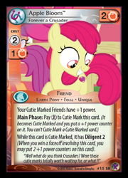 Size: 359x500 | Tagged: safe, enterplay, apple bloom, scootaloo, g4, marks in time, my little pony collectible card game, ccg, merchandise