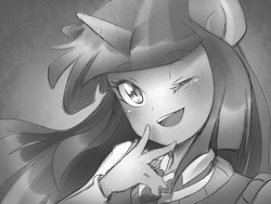 Size: 1600x1200 | Tagged: safe, artist:thegreatrouge, twilight sparkle, anthro, g4, female, solo