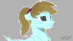 Size: 3840x2160 | Tagged: safe, artist:cold blight, derpibooru exclusive, oc, oc only, oc:cold blight, pegasus, pony, female, high res, ponytail, smiling, solo