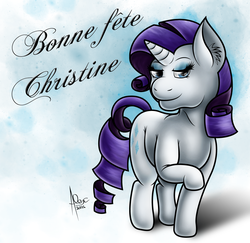 Size: 1475x1435 | Tagged: safe, artist:kukotte, rarity, g4, birthday, female, french, solo