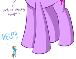 Size: 1024x806 | Tagged: safe, artist:dusthiel, rainbow dash, twilight sparkle, g4, duo, macro, micro