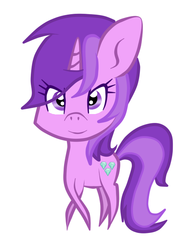 Size: 466x616 | Tagged: safe, artist:purpleloverpony, amethyst star, sparkler, pony, unicorn, g4, chibi, female, mare, solo