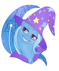 Size: 930x1120 | Tagged: safe, artist:nekokote, trixie, pony, unicorn, g4, female, grin, mare, solo