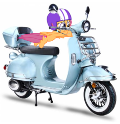 Size: 481x497 | Tagged: safe, artist:greenmachine987, scootaloo, g4, helmet, scooter