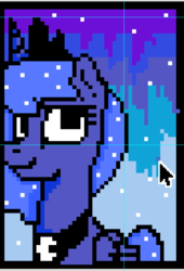 Size: 496x730 | Tagged: safe, artist:patterndream, princess luna, g4, female, solo