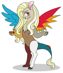 Size: 617x715 | Tagged: safe, artist:unoriginai, oc, oc only, oc:unnatural, draconequus, hybrid, biography, interspecies offspring, offspring, parent:discord, parent:fluttershy, parents:discoshy, simple background, story included, transparent background