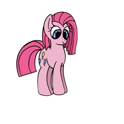 Size: 708x708 | Tagged: safe, anonymous artist, pinkie pie, g4, cute, cuteamena, female, pinkamena diane pie, simple background, smiling, solo, white background