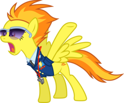 Size: 7197x6000 | Tagged: safe, artist:d4svader, spitfire, pegasus, pony, g4, wonderbolts academy, .svg available, absurd resolution, clothes, female, necktie, open mouth, raised hoof, sergeant, show accurate, simple background, solo, spitfire's tie, sunglasses, transparent background, uniform, vector, whistle, whistle necklace, wonderbolts dress uniform