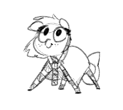 Size: 250x223 | Tagged: safe, artist:whydomenhavenipples, oc, oc only, oc:flo, merpony, pony, animated, cape, clothes, cute, female, frame by frame, freckles, mare, monochrome, party hard, scarf, socks, solo, striped socks, windmill