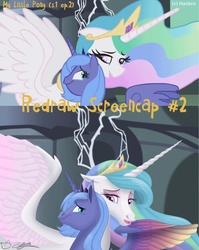 Size: 2935x3680 | Tagged: safe, artist:perle-de-suie, edit, edited screencap, screencap, princess celestia, princess luna, friendship is magic, g4, castle of the royal pony sisters, colored wings, high res, hoers, hug, s1 luna, scene interpretation, why the long face, wings